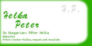 helka peter business card